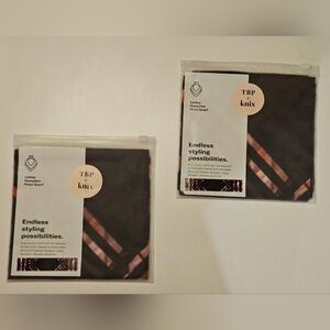 Knix Black and Brown Print Scarf